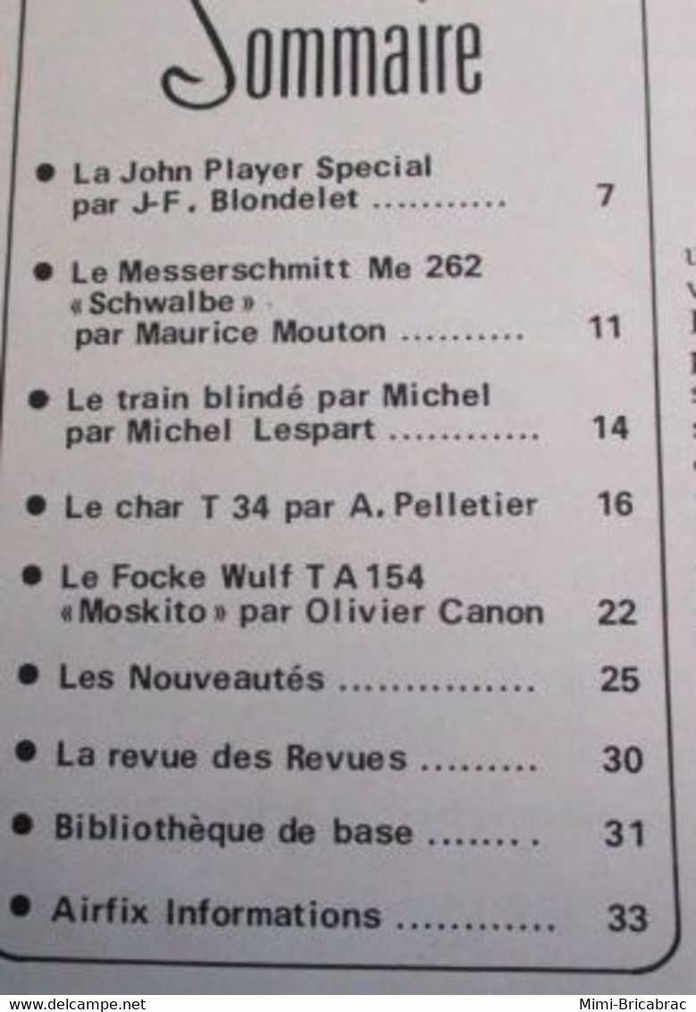 Revue De Maquettisme Plastique Années 60/70 : MPM N°41 Très Bon état ! Sommaire En Photo 3 - France