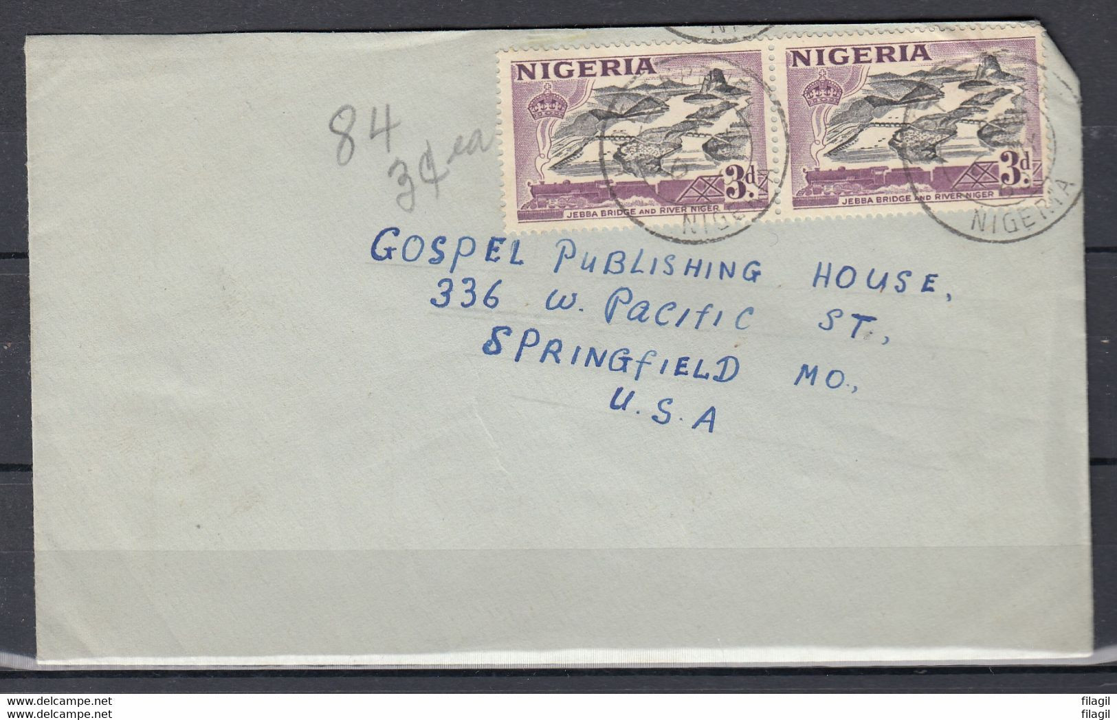 Brief Van Nigeria Naar Springfield USA - Cartas & Documentos