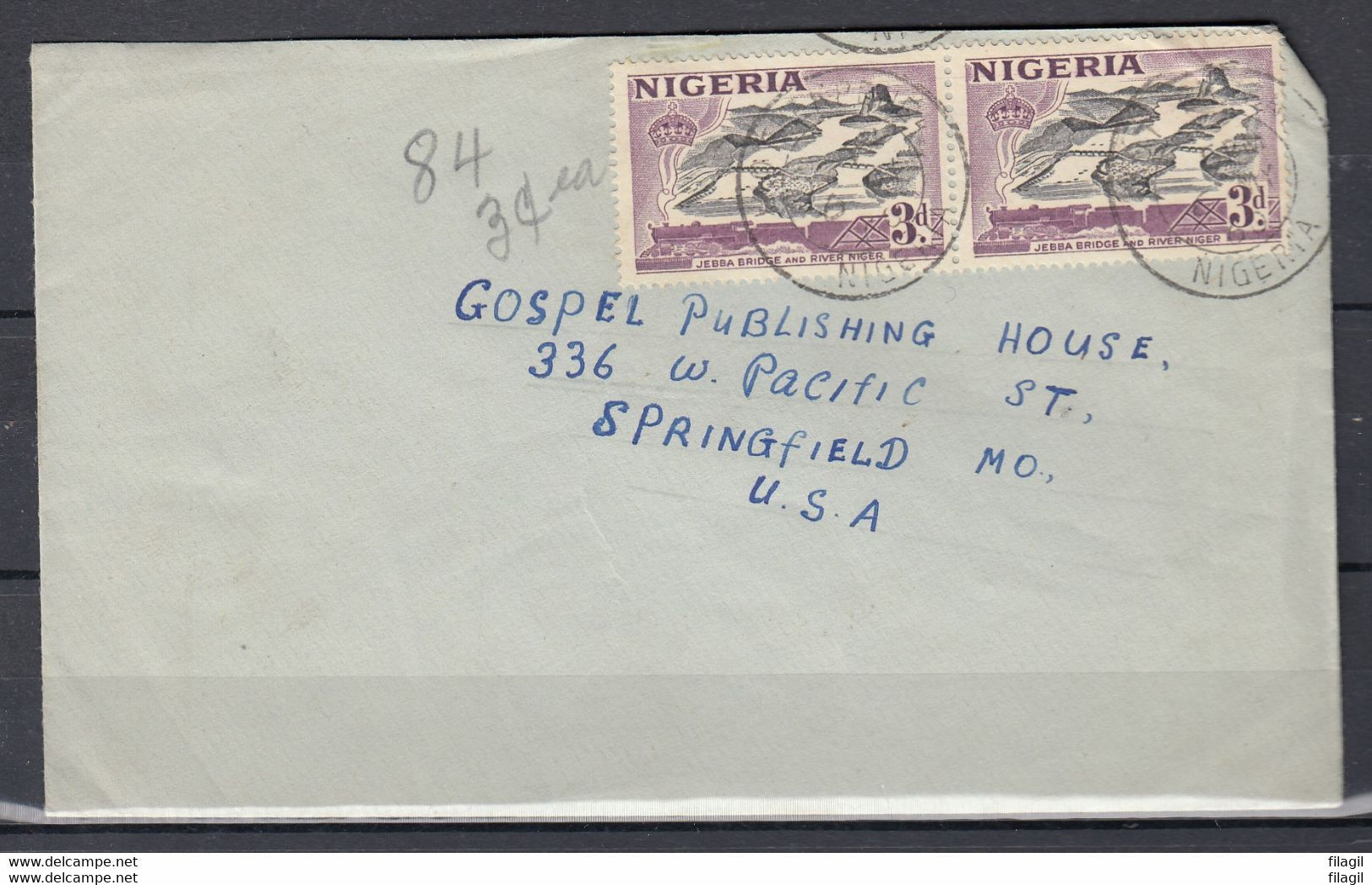 Brief Van Nigeria Naar Springfield USA - Storia Postale