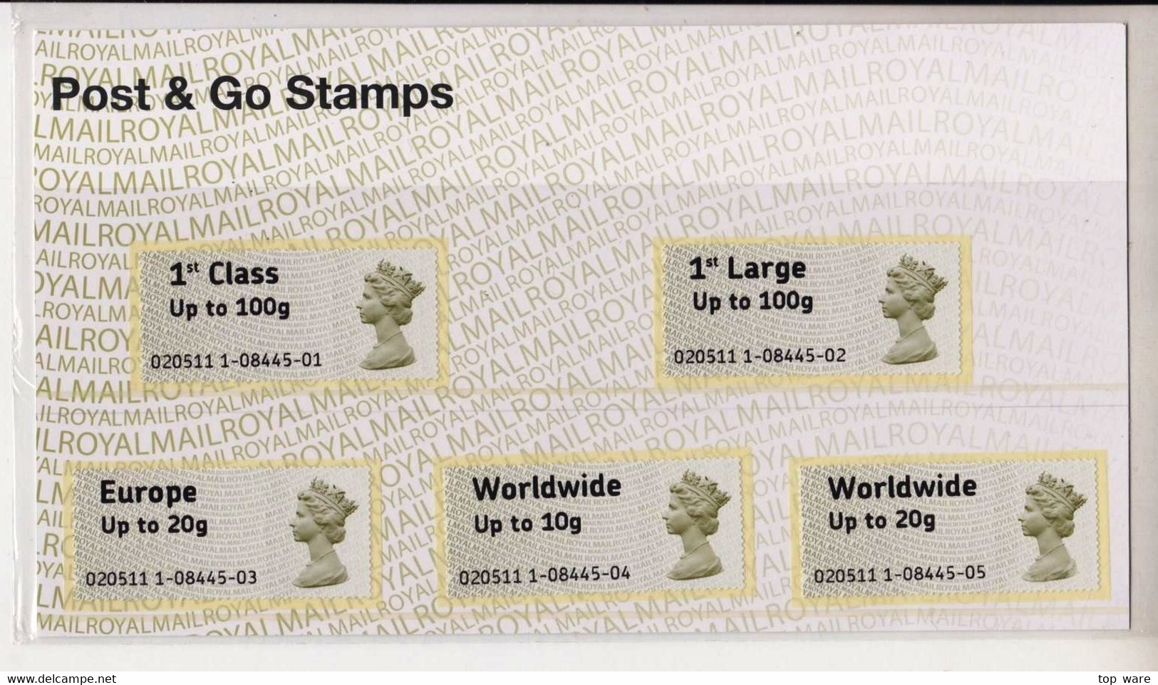 2009 Great Britain GB UK QEII Post & Go Machin Presentation Pack MNH ATM Automatenmarken Distributeur Machine Stamps - Post & Go Stamps