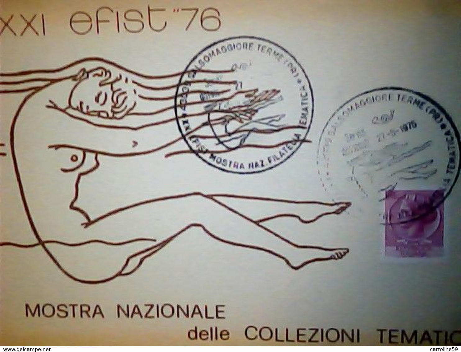 XXI EFIST 76 SALSOMAGGIORE   MOSTRA FILATELIA TEMATICA 1976 VB1962 IG10643 - Parma