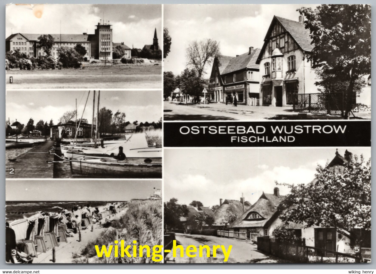 Wustrow Fischland - S/w Mehrbildkarte 3   Ostseebad - Fischland/Darss