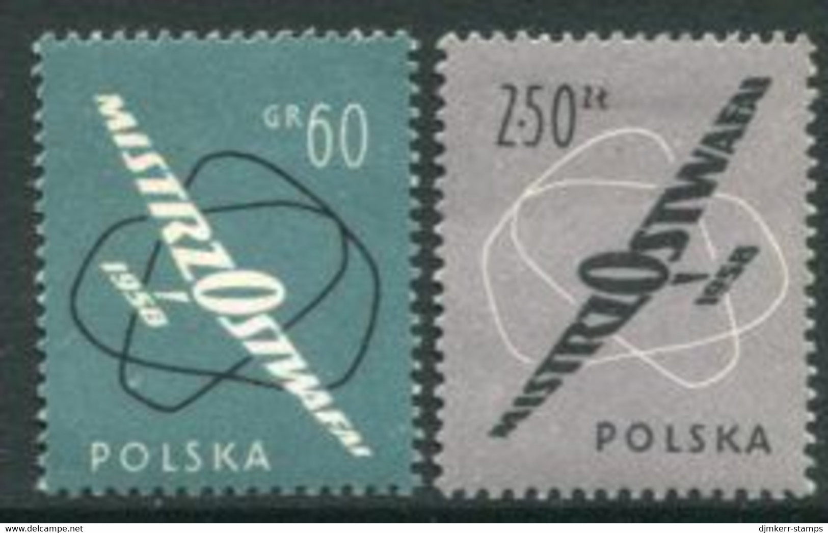 POLAND 1958 Gliding Championship MNH / **.  Michel 1058-59 - Nuovi