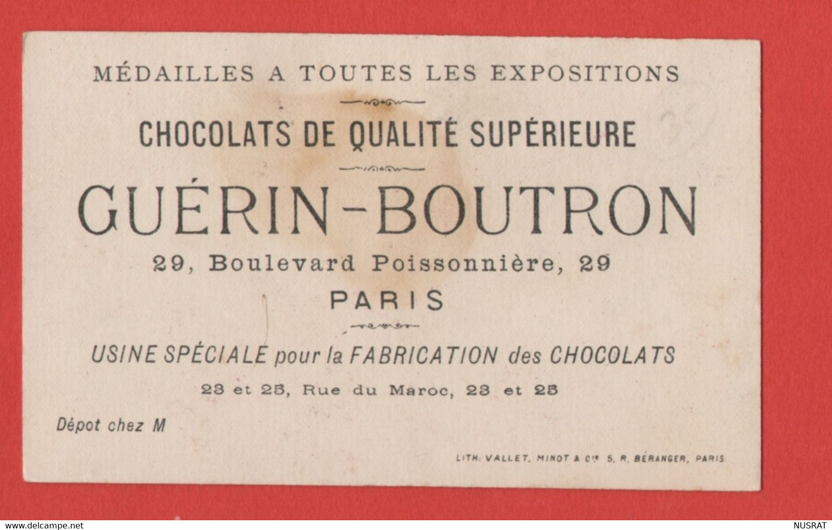 Chocolat Guérin Boutron, Chromo Lith. Vallet Minot, Marins, Japonaises, Prisonnières De Guerre - Guerin Boutron