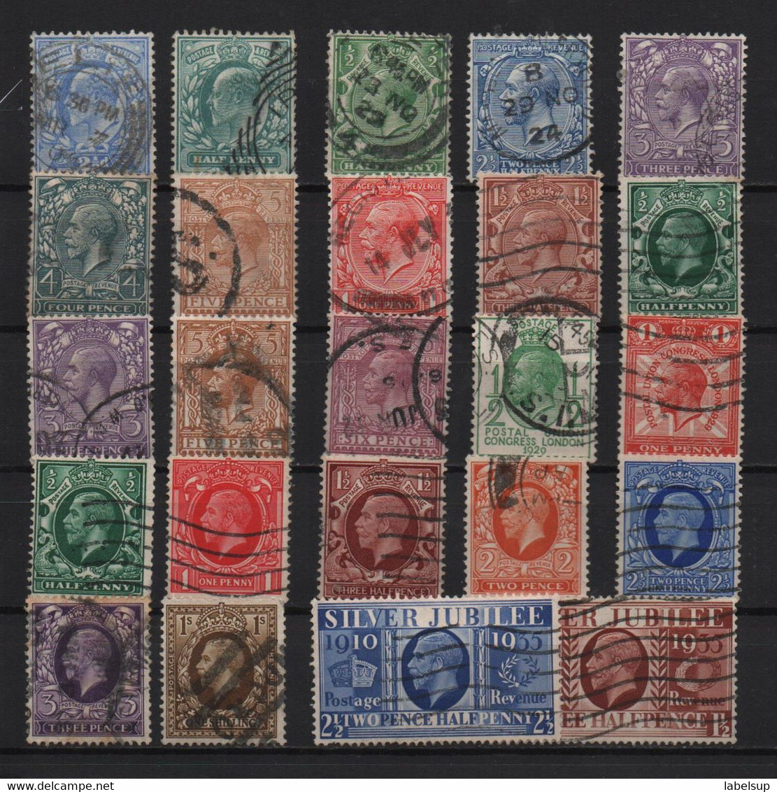 Lot 17 Grande Bretagne Lot De 17 Timbres Différents Des Rois Avant 1935 - Sonstige & Ohne Zuordnung