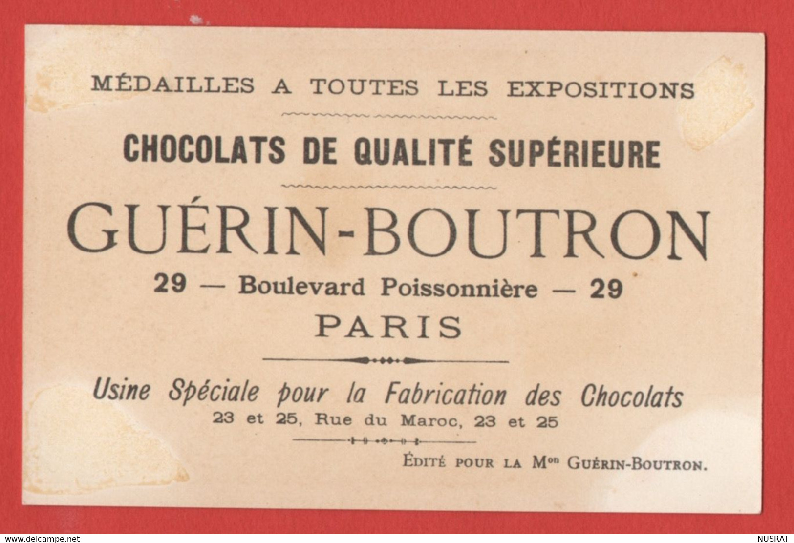 Chocolat Guérin Boutron, Chromo Lith. Vieillemard, Masque Japonais - Guerin Boutron