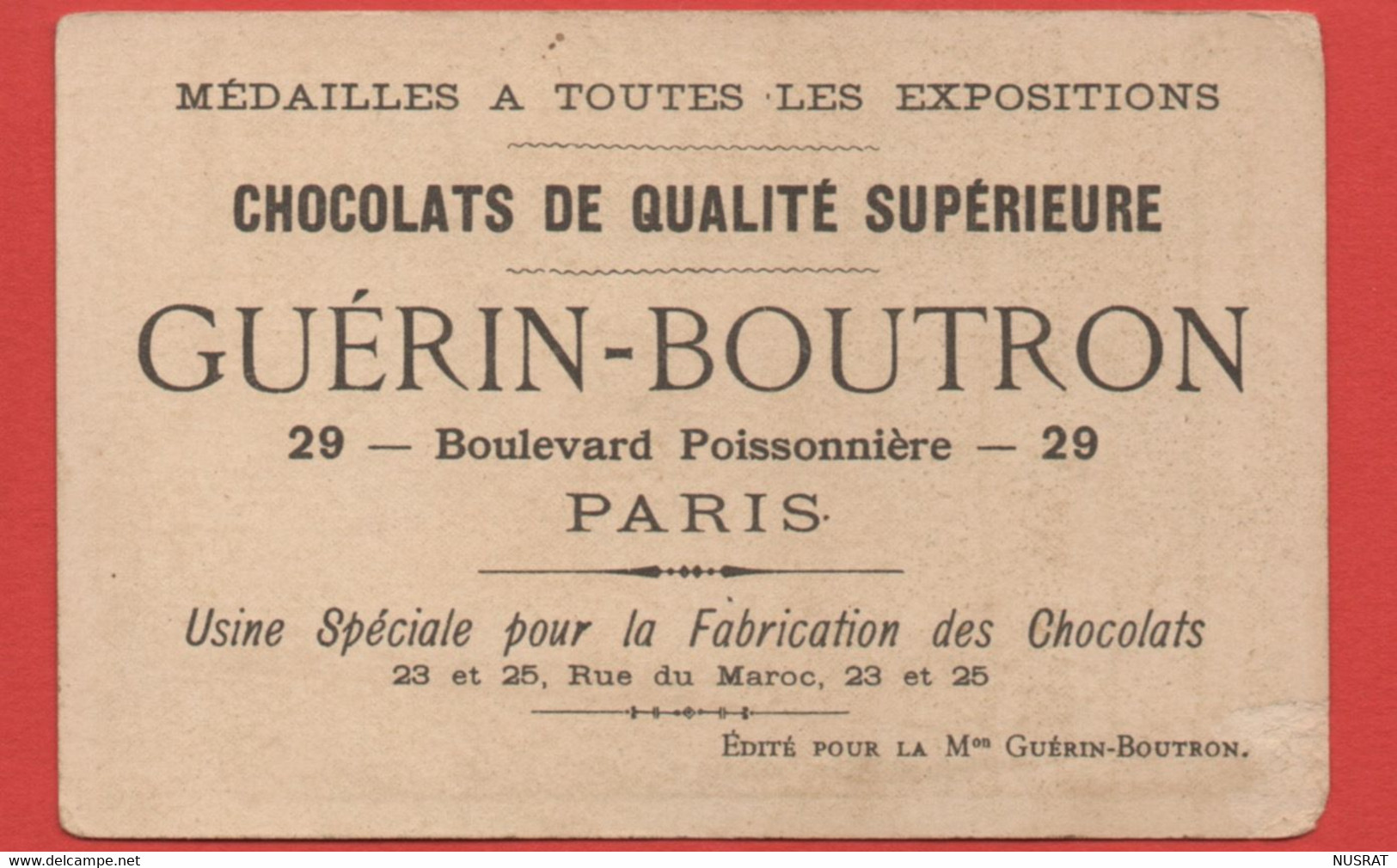 Chocolat Guérin Boutron, Chromo Lith. Vieillemard, Masque Vénitien - Guérin-Boutron