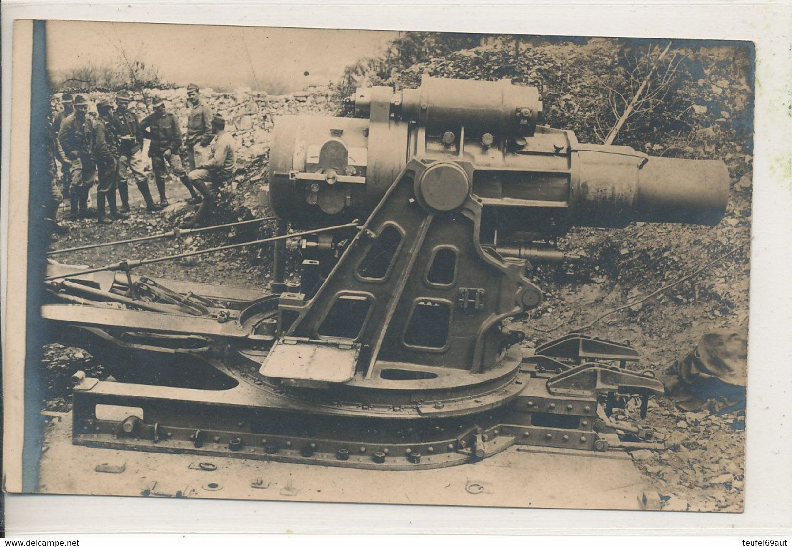 1.WK Foto AK - Kanone 30,5cm Ca.1915 - Weltkrieg 1914-18