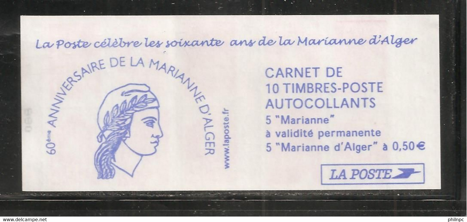 France, Carnet 1512, Daté, Carnet Neuf **, Non Plié, TTB, Carnet Marianne D'Alger, 3716 - Autres & Non Classés