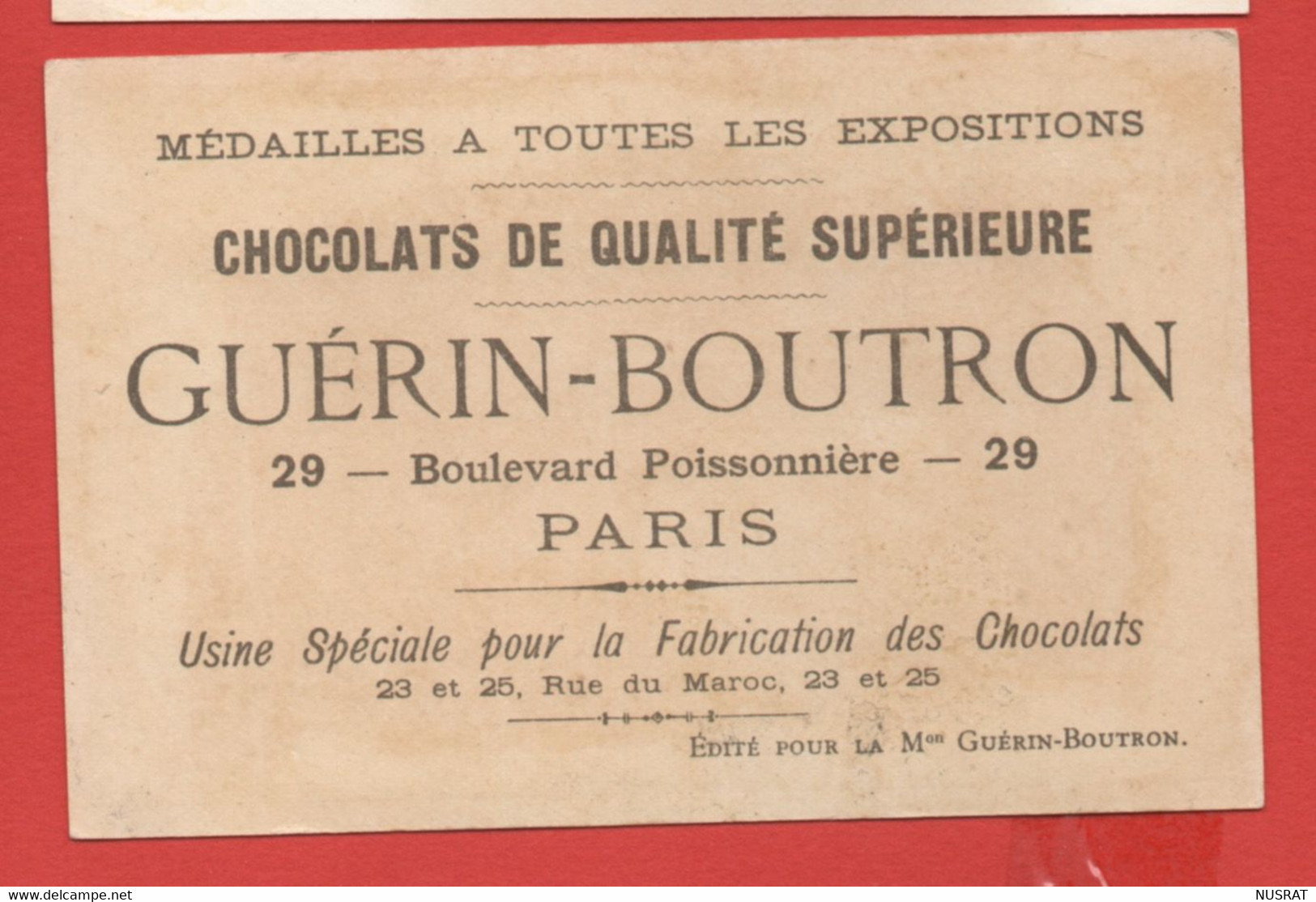 Chocolat Guérin Boutron, Chromo Lith. Vieillemard, Masque De Carnaval - Guérin-Boutron
