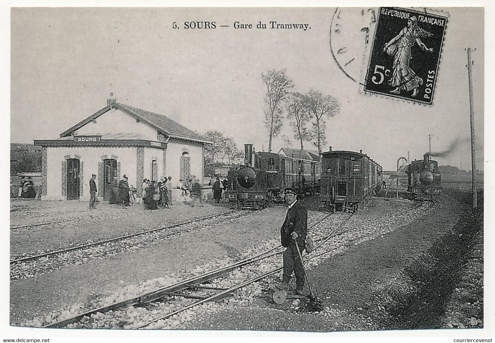 CPM REPRODUCTION - SOURS (Eure Et Loir) - Locomotives 03 Corpet Louvet N°15 Et 20 - Gare Du Tramway - Autres & Non Classés