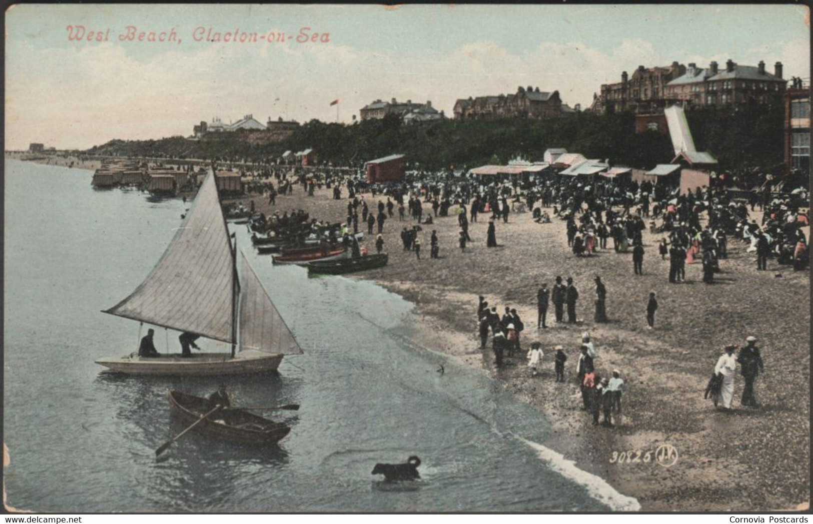 West Beach, Clacton-on-Sea, Essex, 1910 - Valentine's Postcard - Clacton On Sea