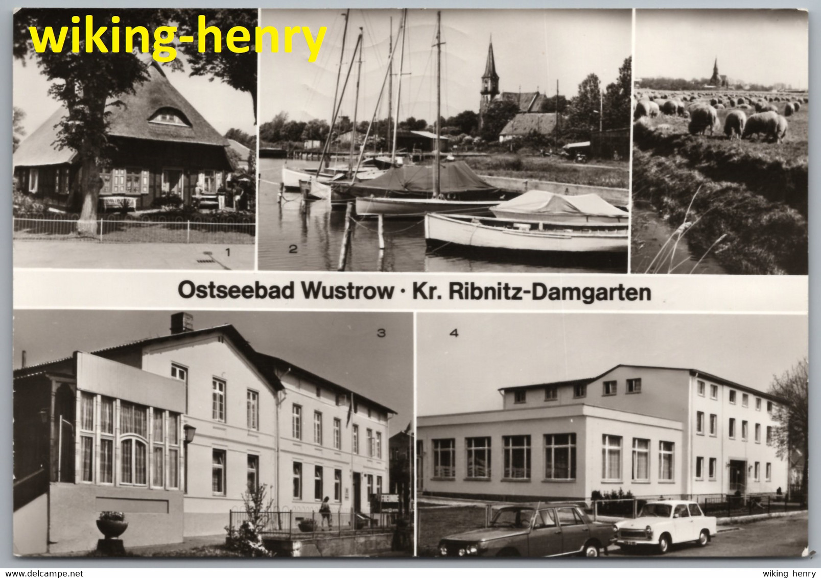 Wustrow Fischland - S/w Mehrbildkarte 6   Ostseebad - Fischland/Darss
