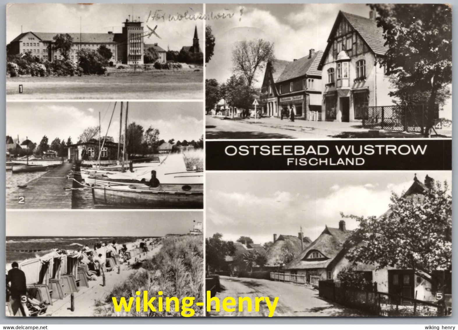 Wustrow Fischland - S/w Mehrbildkarte 8   Ostseebad - Fischland/Darss