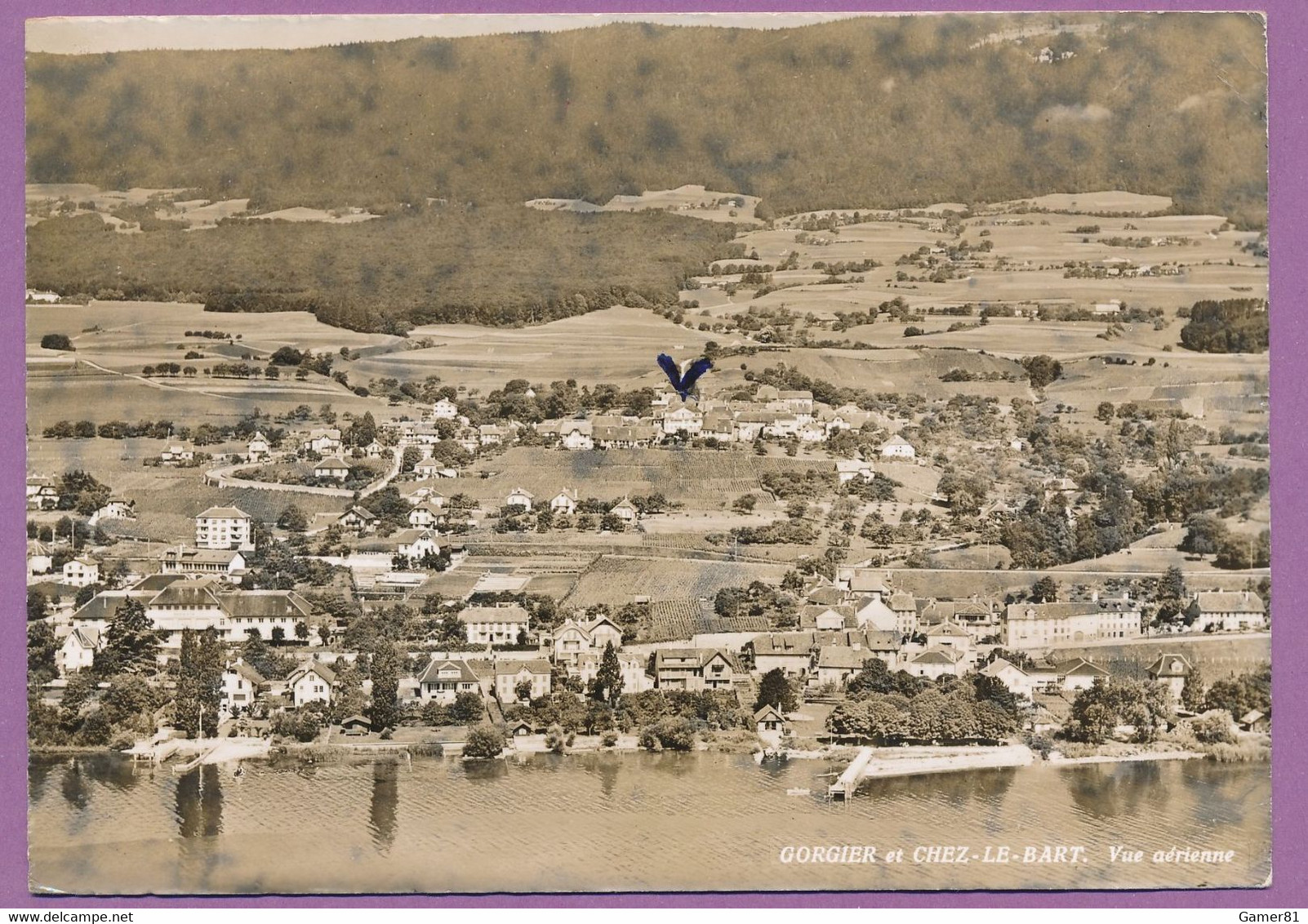 GORGIER Et CHEZ-LE-BART - Vue Aérienne - Circulé 1956 - Gorgier