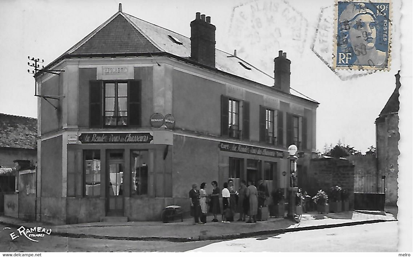 CPSM:- Cerny (91) Café Tabac "Au Rendez-vous Des Chasseurs" Pompe à Essence Shell  (Animée). - Otros & Sin Clasificación