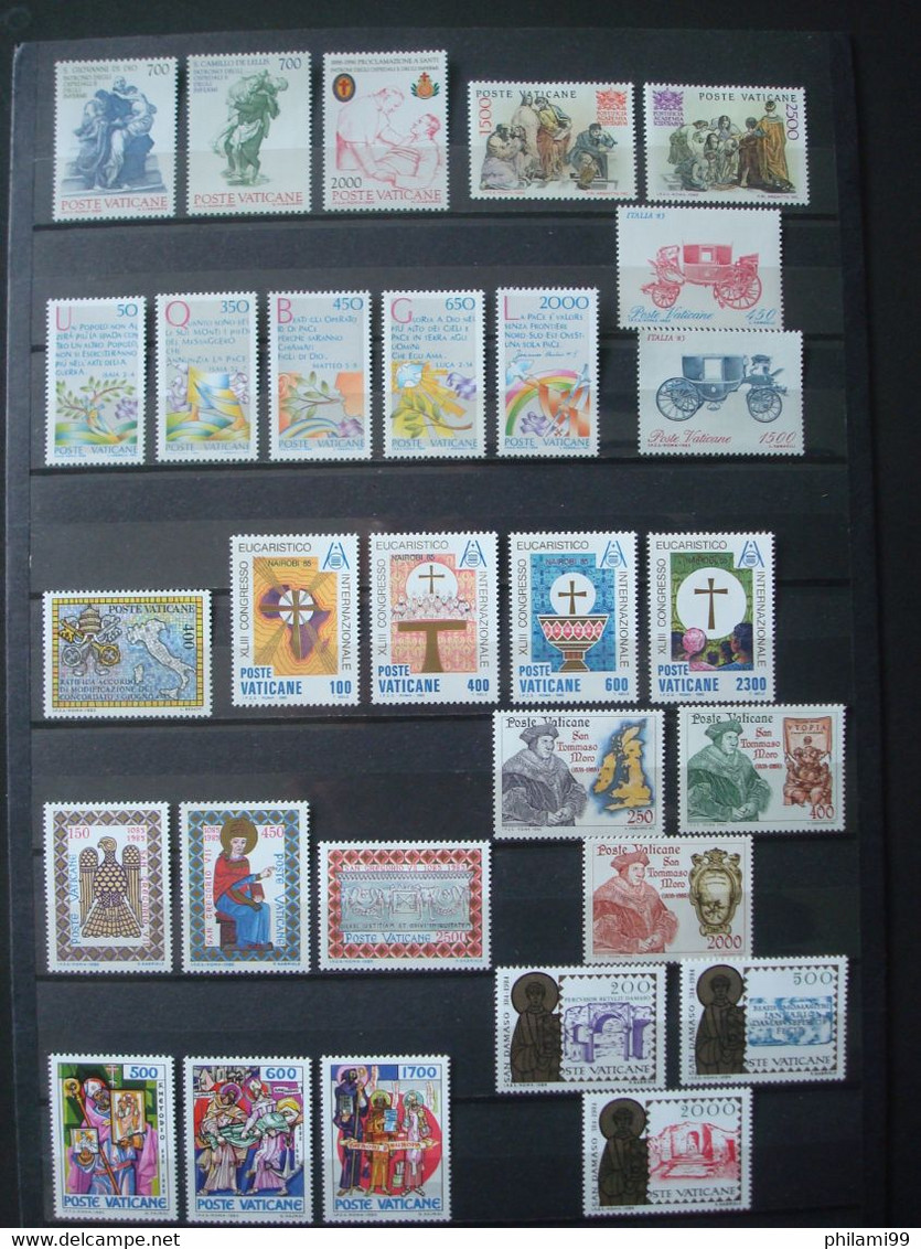 VATICAN 1984-1989 MNH** / GOOD SETS / 3 SCANS - Colecciones