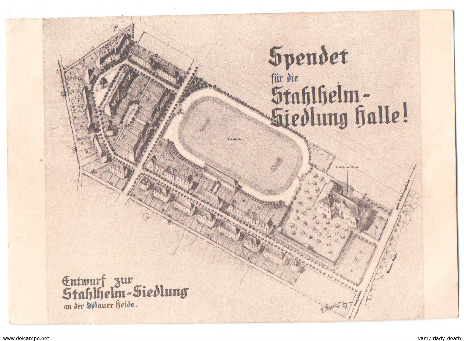 Halle, Saale, "Spendet Für Die Stahlhelm-Siedlung Halle !", 1933 - Halle (Saale)