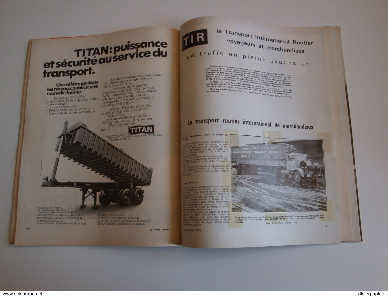 Revue Technique Le Poids Lourd,1972,UNIC P8,Ducellier,semi-remorques Trailor,autocars - Andere & Zonder Classificatie