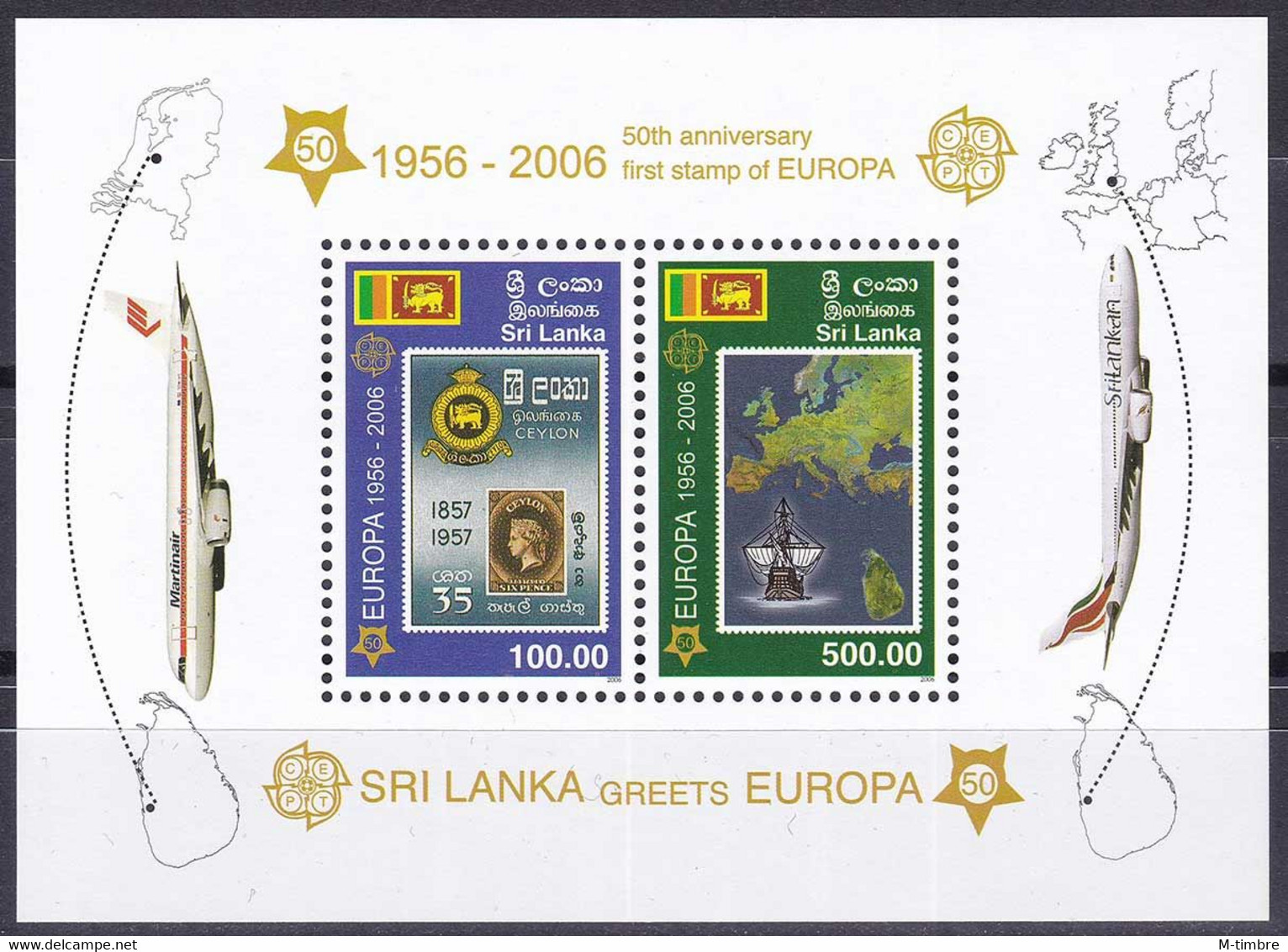 Sri Lanka BF94 - BL102A - YT 1478/79 Mi 1525/26 YT Année 2006 (MNH **) (Bloc) - Sri Lanka (Ceylon) (1948-...)