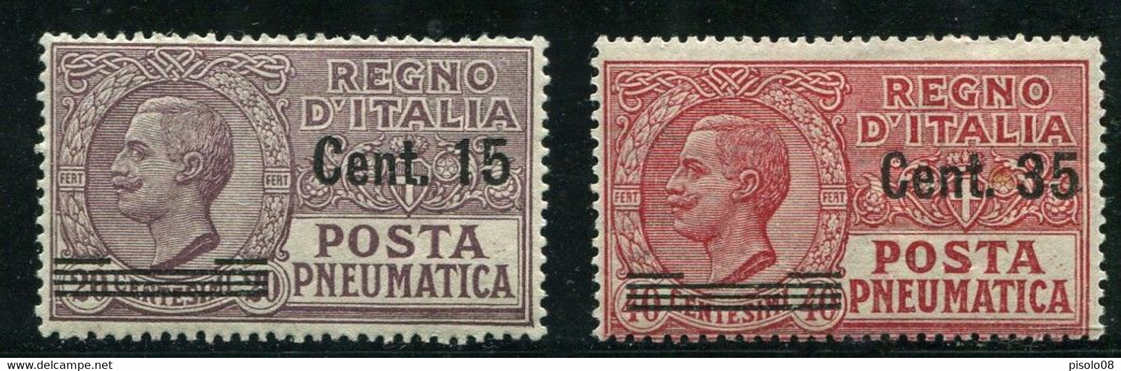 REGNO 1927 POSTA PNEUMATICA SERIE CPL. * GOMMA ORIGINALE - Pneumatic Mail