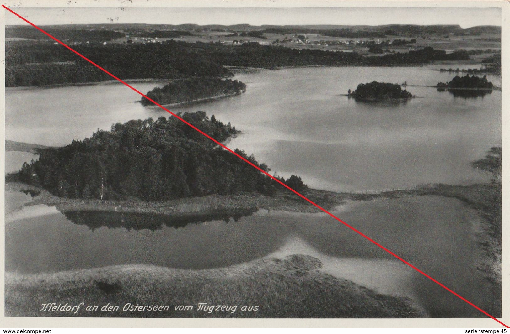 Ak Iffeldorf An Den Osterseen Vom Flugzeug Aus 1938 - Weilheim