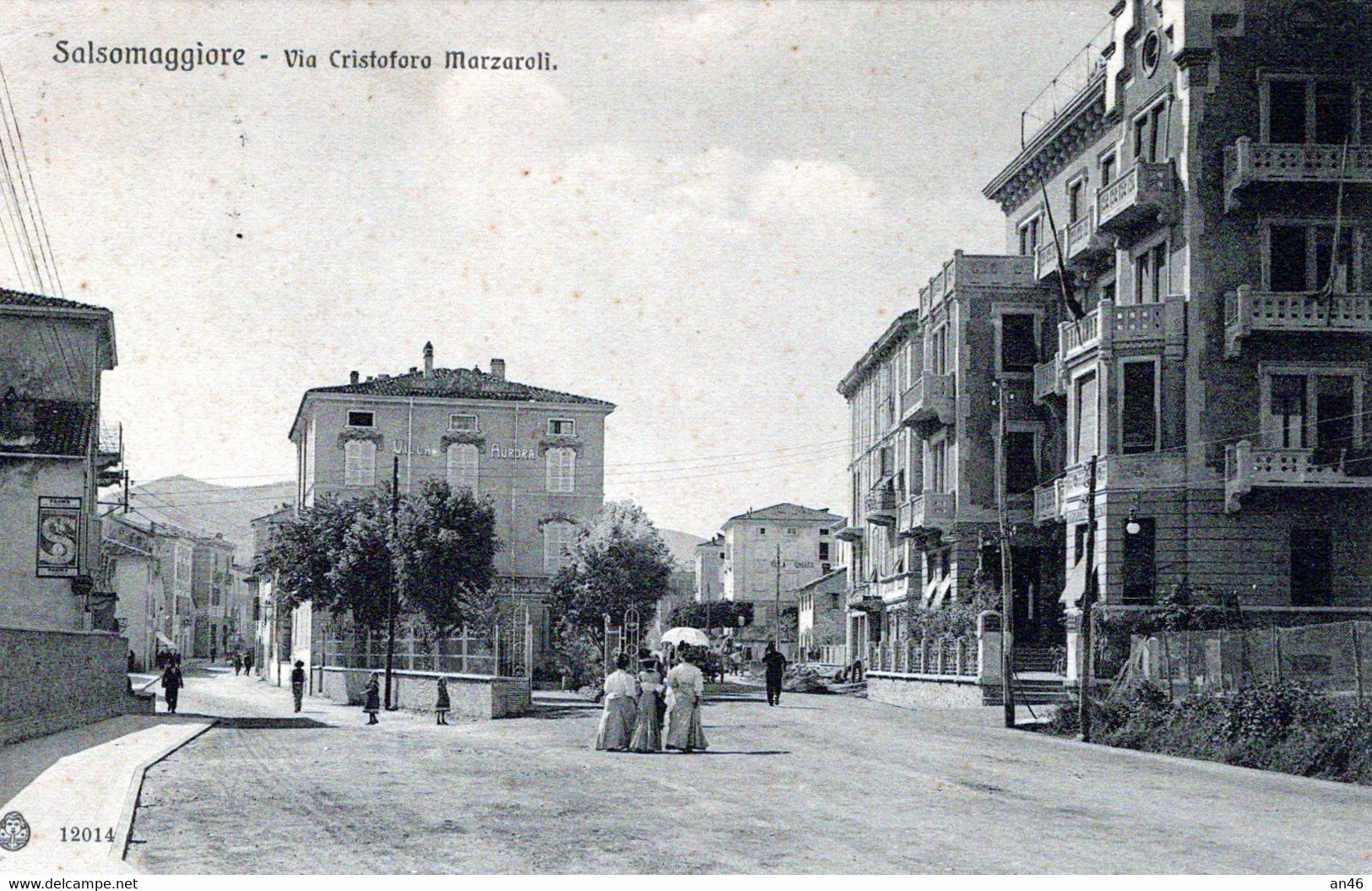 SALSOMAGGIORE-Via Cristoforo Marzaroli- Vg Il 1908-ORIGINALE D'Epoca Al100%-2 Scann - Parma