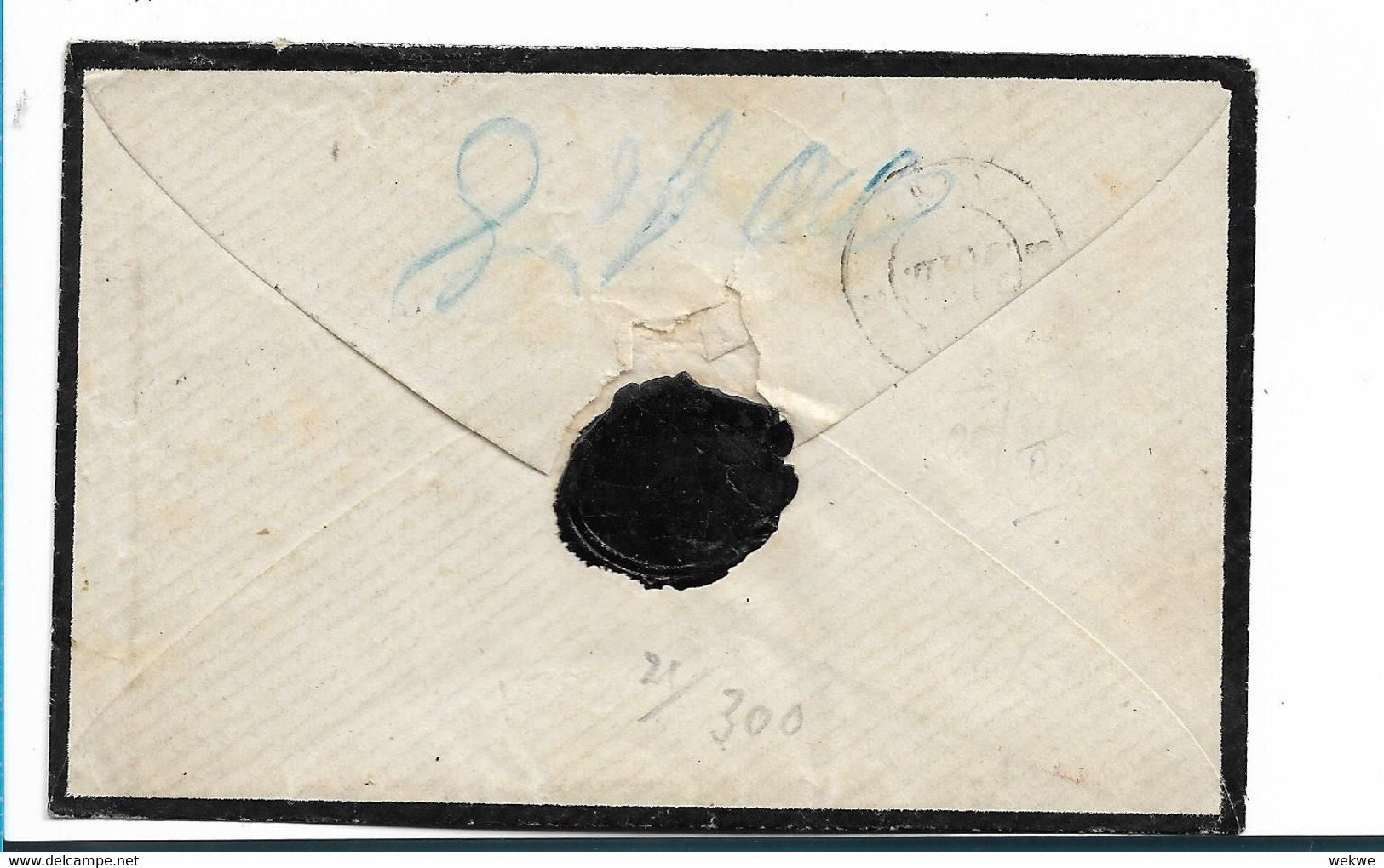 Pol085/- POLEN - Trauerbrief 1852. Aus Russland, Franco - Cartas & Documentos