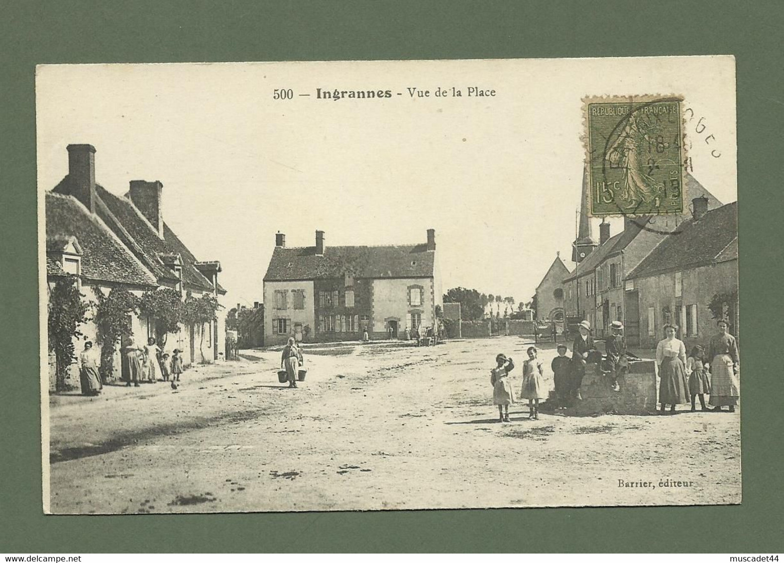 CARTE POSTALE LOIRET 45 INGRANNES VUE DE LA PLACE - Altri & Non Classificati