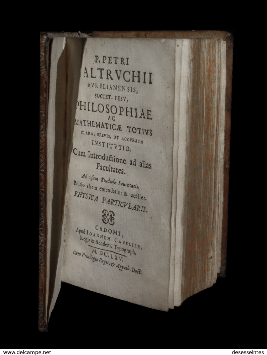 [Imp. CAEN PHILOSOPHIE MATHEMATIQUES] GAUTRUCHE / GALTRUCHII / GALTRUCHIUS Philosophiae Ac Mathematicae. - Tot De 18de Eeuw