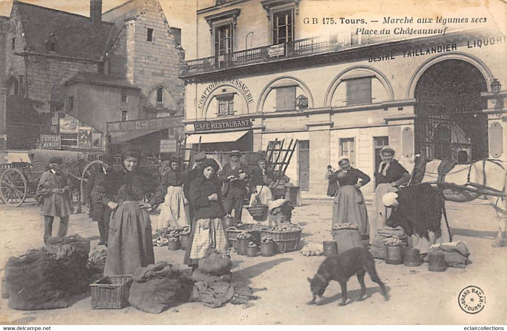 Tours     37      Foire  Ou Halles Ou Marchés:    Aux Légumes Secs Place De Chateauneuf     N° 175       (voir Scan) - Tours