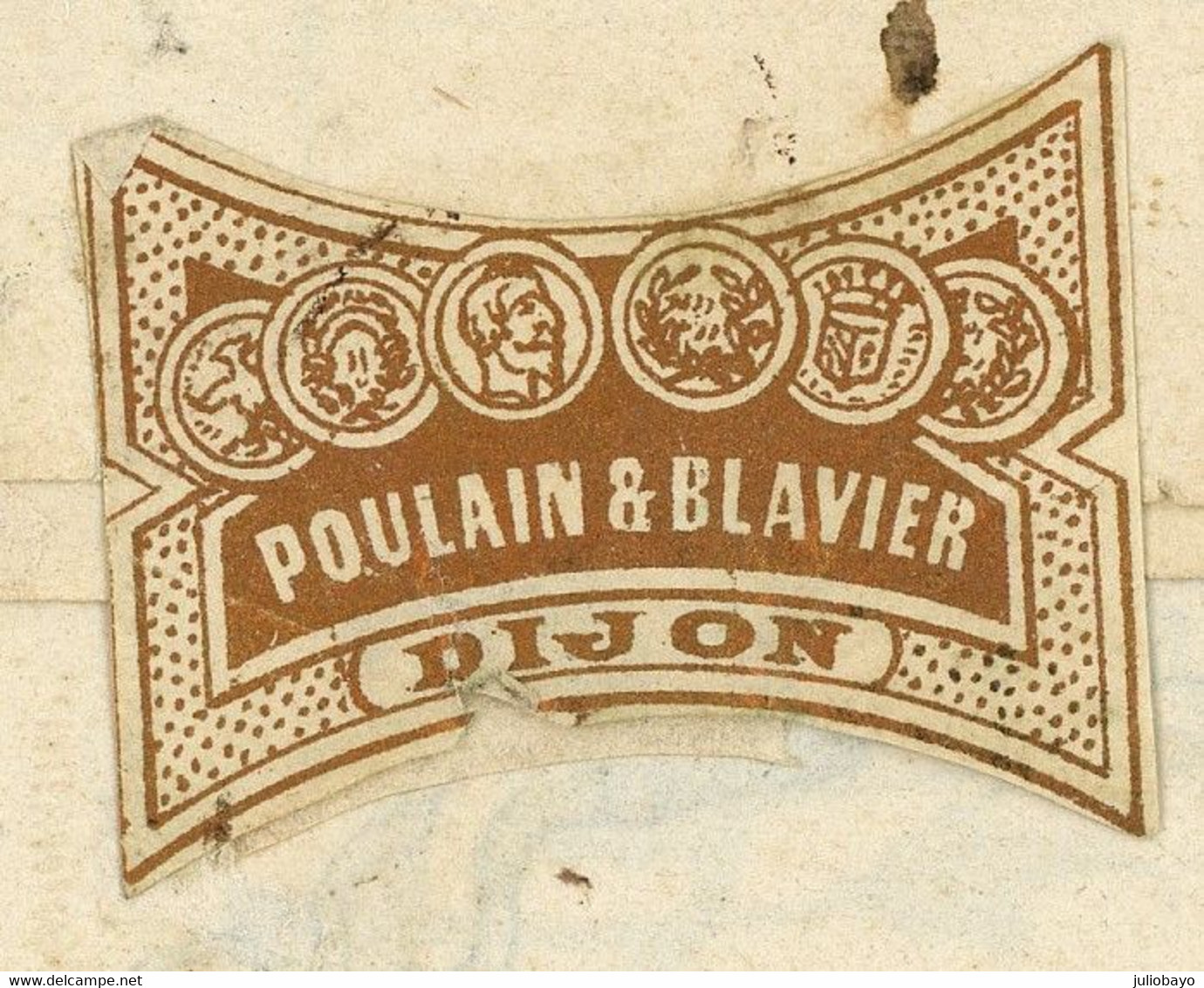 Promo 11 Aout 1869 N°29 Superbe Lettre Illustrée Et Facture De Dijon Vers Beaune ,Poulain & Blavier - 1849-1876: Periodo Classico