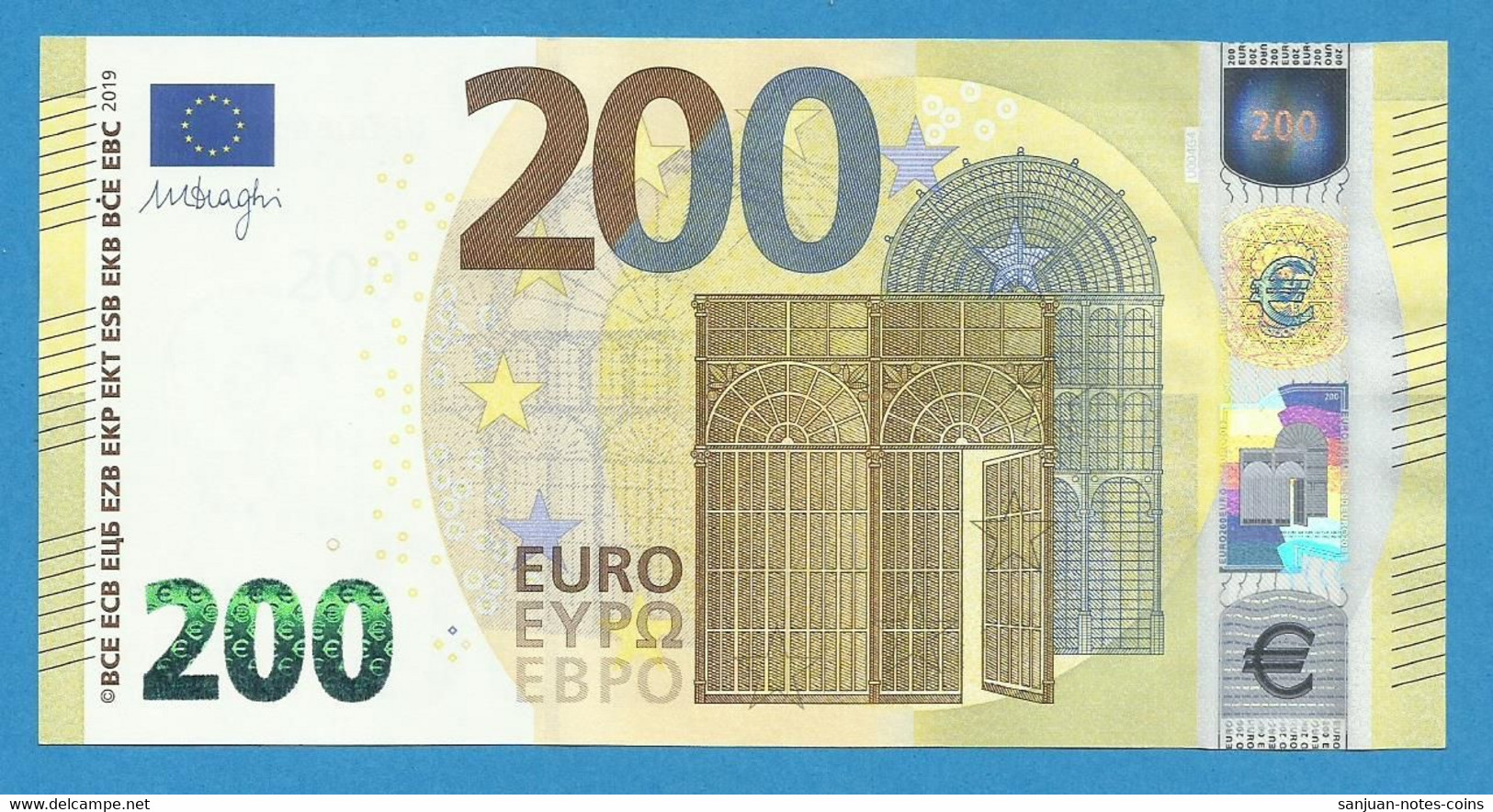 200 EURO FRANCE DRAGHI UD00-U004 UNC-FDS (D006) - 200 Euro