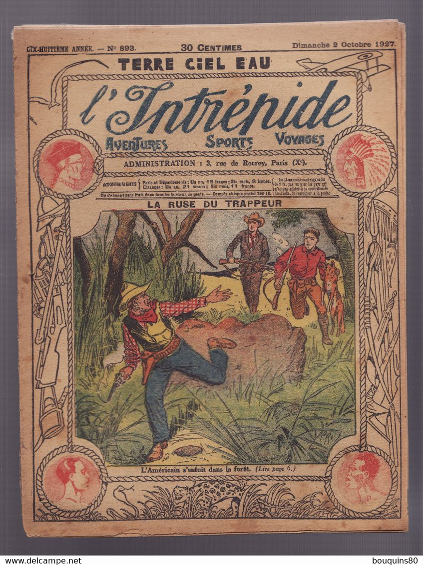 L'INTREPIDE N°893 Octobre 1927 - L'Intrépide