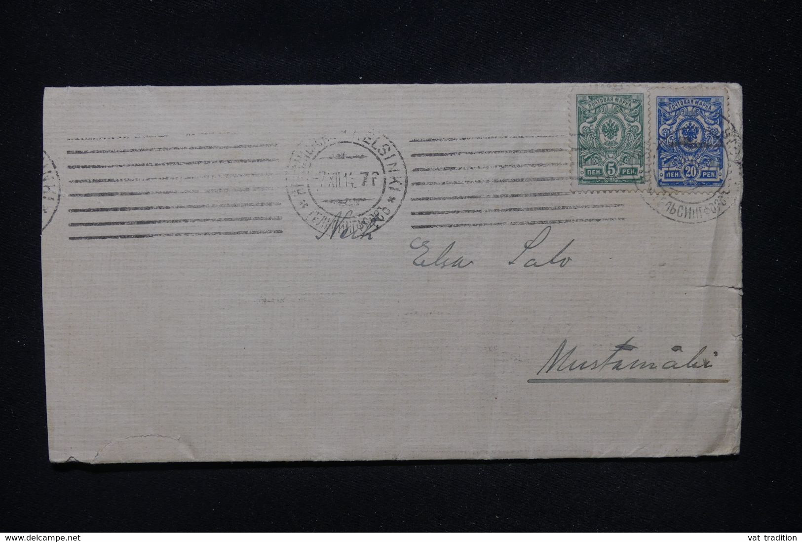 FINLANDE - Enveloppe De Helsinki Pour Mustamalir En 1914 ( Administration Russe )  - L 108743 - Storia Postale