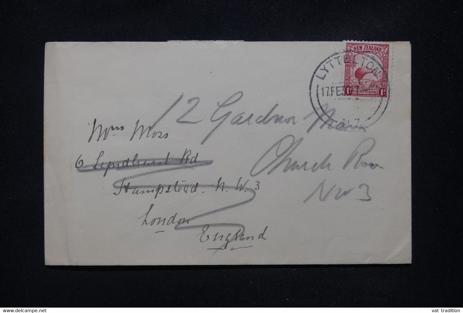 NOUVELLE ZELANDE - Enveloppe De Lyttelton Pour Londres En 1933 - L 108754 - Lettres & Documents