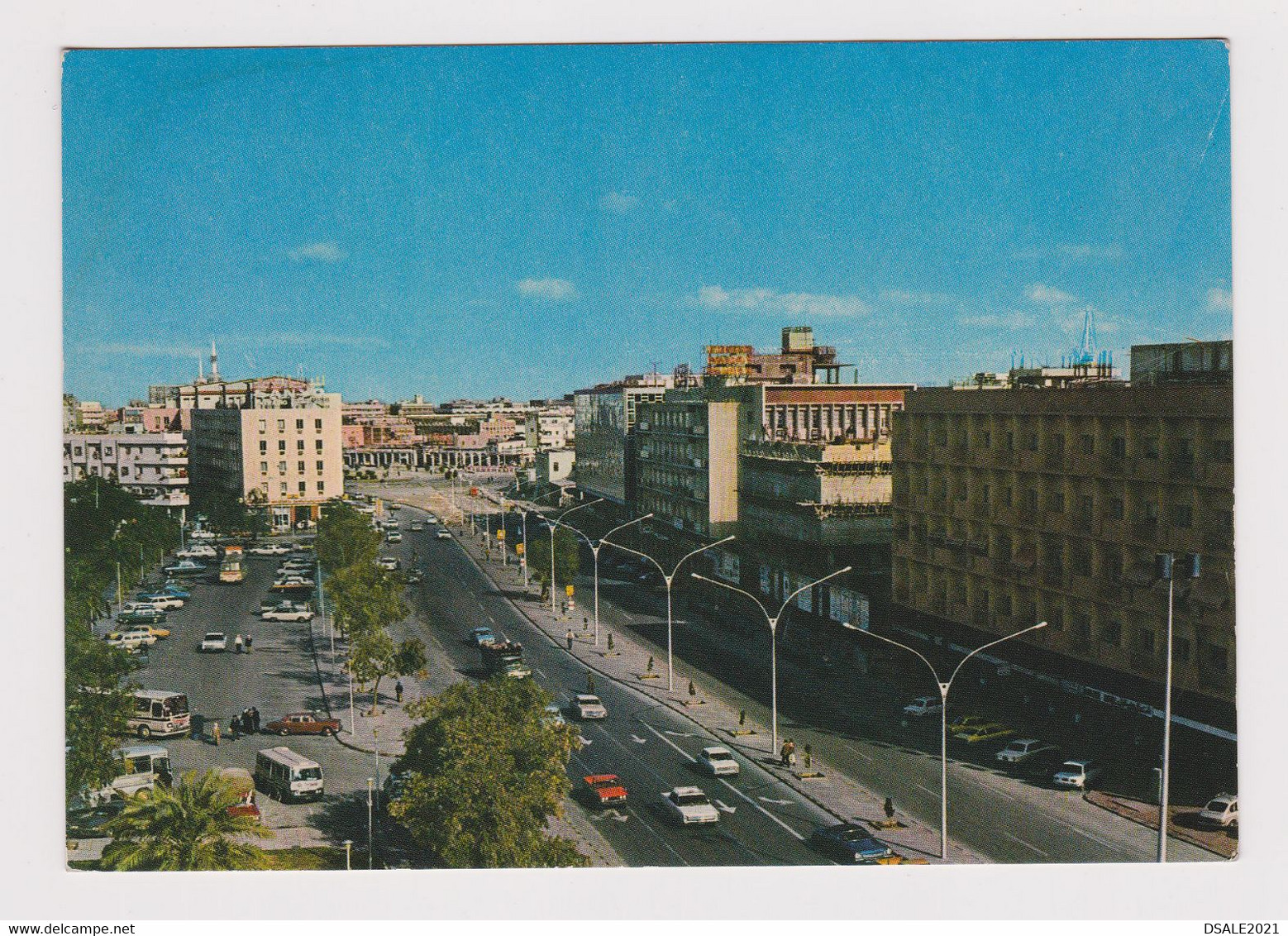 KUWAIT Fahd Al-Salem Street View Vintage 1970s Photo Postcard RPPc (50381) - Kuwait