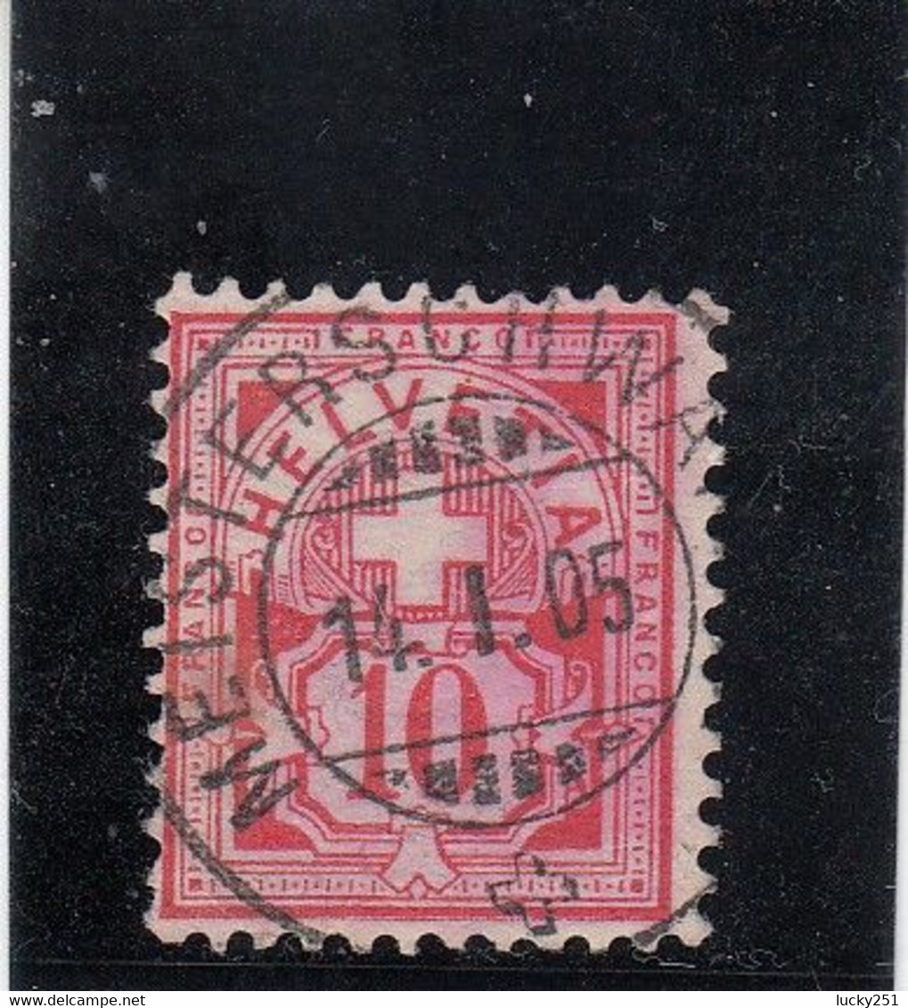 Suisse - Armoiries - N°Zumstein 61A - Oblitération Centrale "Meisterchwanden" 10c Carmin - 14/01/05 - Used Stamps