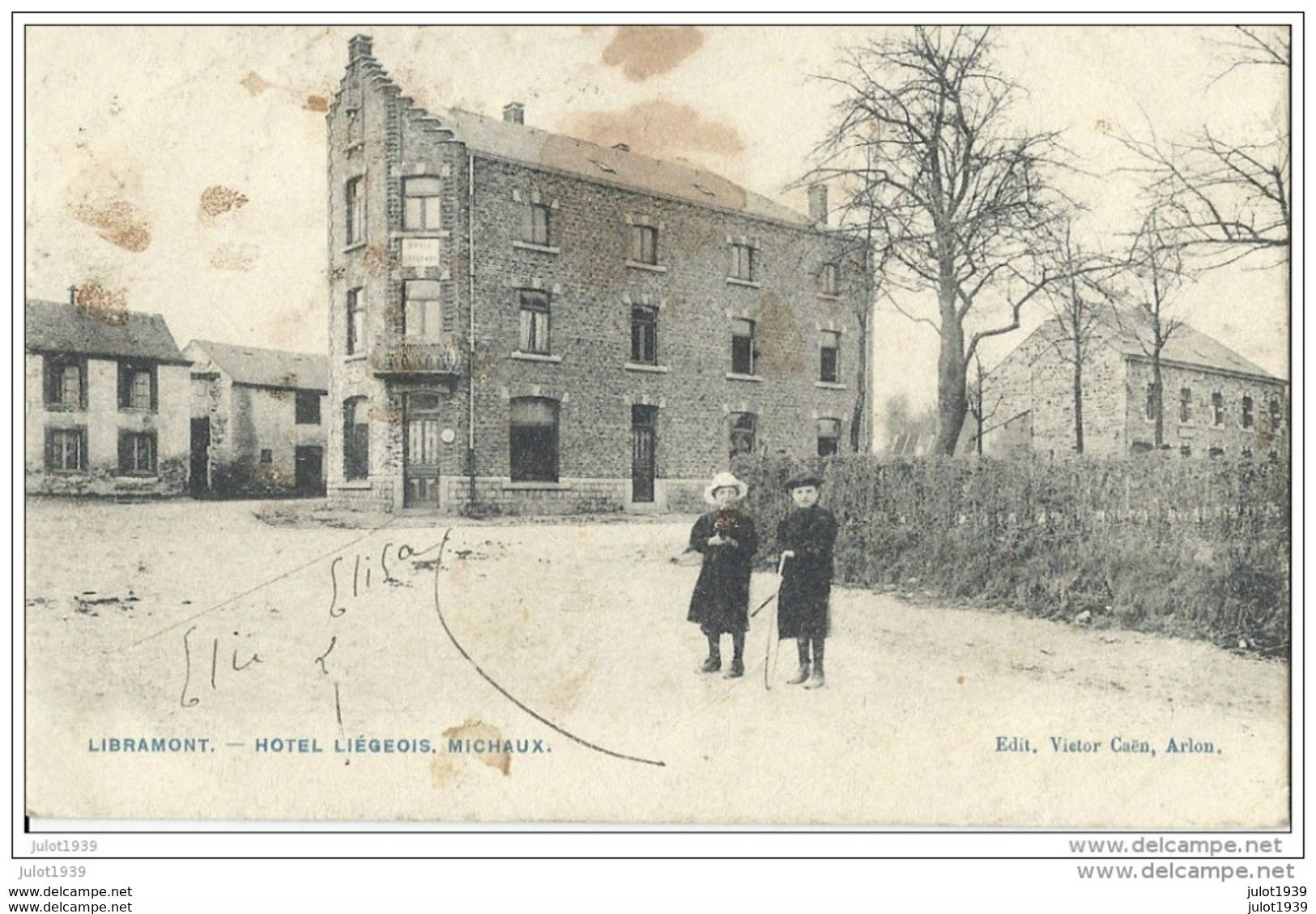 LIBRAMONT ..-- Hôtel LIEGEOIS - MICHAUX . 1906 Vers SENSENRUTH ( Mr Adolphe PHE ) . Voir Verso . - Libramont-Chevigny