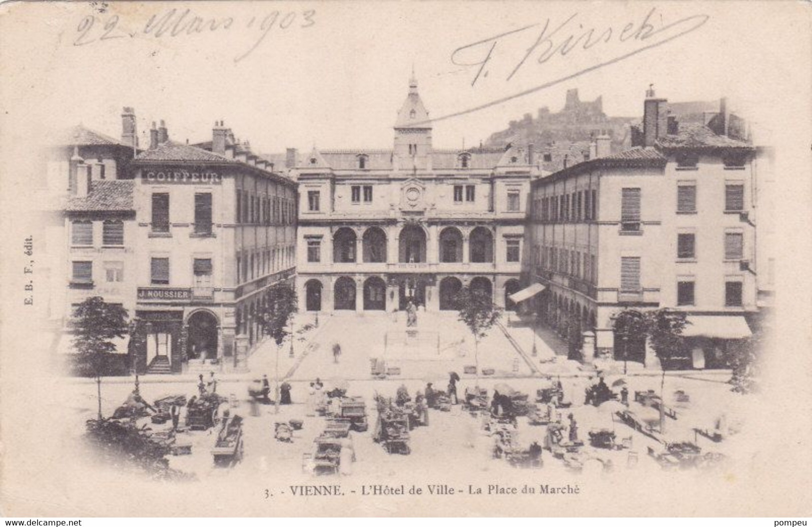 QP - VIENNE - L'Hotel De Ville - La Place Du Marché - 1903 - Vienne