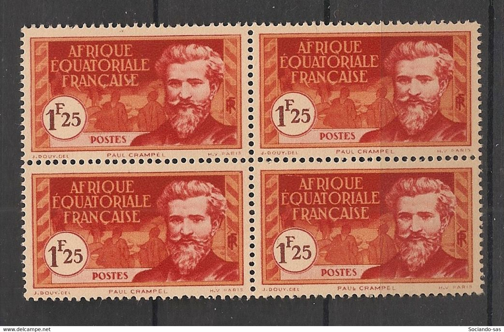AEF - 1937-42 - N°Yv. 53 - Crampel 1f25 - Bloc De 4 - Neuf Luxe ** / MNH / Postfrisch - Unused Stamps