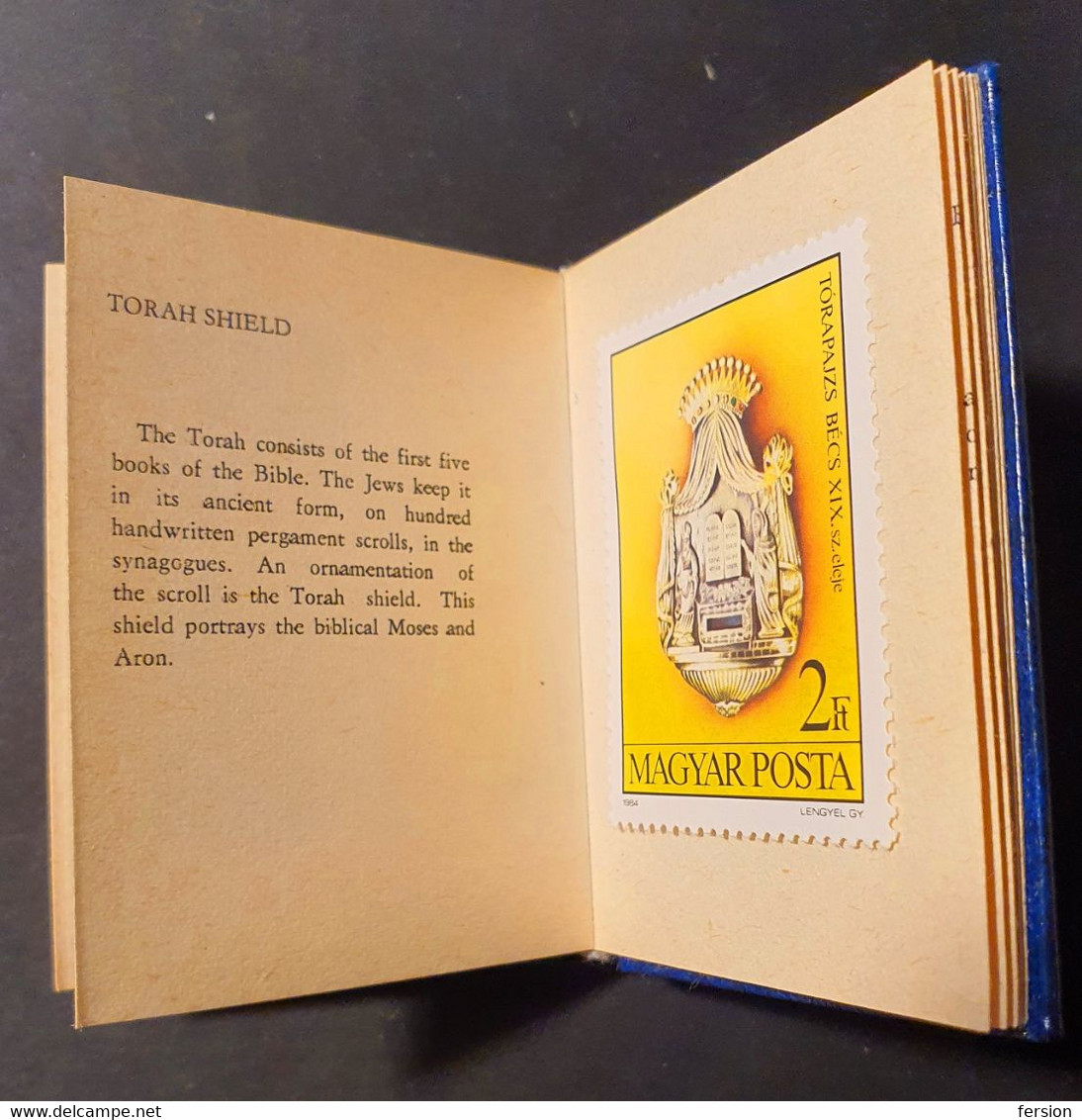 1984 1985 Hungarian Jewihs Art ( Mini Micro Book - 50x65 Mm ) - Judaica Stamp + Book - Booklets