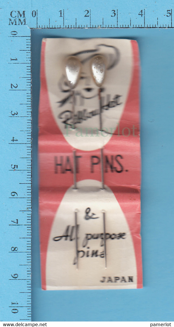 Vintage Hat Pins & All Purpose Pins, Ribbon Hat Made In Japan - Coiffes, Chapeaux, Bonnets