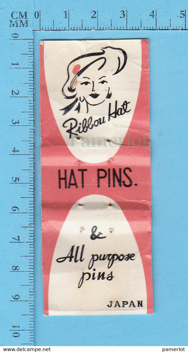 Vintage Hat Pins & All Purpose Pins, Ribbon Hat Made In Japan - Hauben, Mützen, Hüte