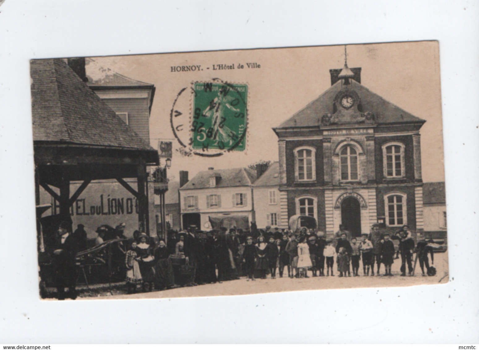 CPA Rétrécit  , Abîmée   -  Hornoy  - L'Hôtel De Ville - Hornoy Le Bourg