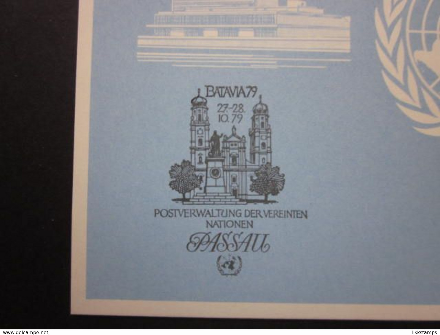 A RARE BATAVIA '79 EXHIBITION SOUVENIR CARD WITH FIRST DAY OF EVENT CANCELLATION. ( 02242 ) - Covers & Documents