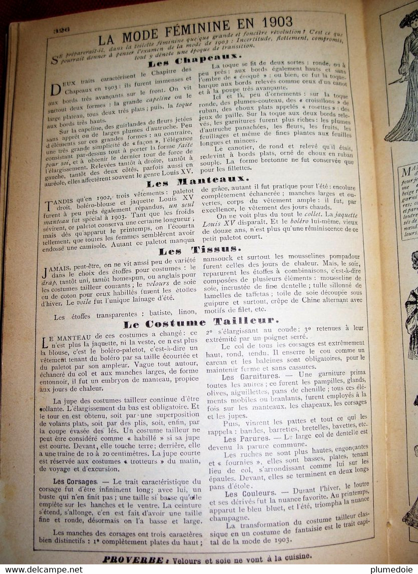 ALMANACH HACHETTE 1904  Petite encyclopédie populaire de la vie pratique. Calendrier . Benjamin RABIER . VAN MUYDEN