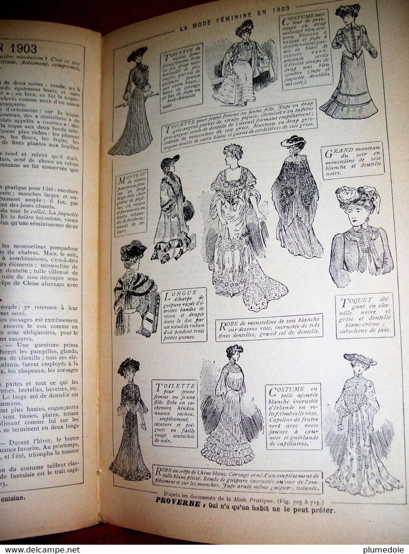 ALMANACH HACHETTE 1904  Petite encyclopédie populaire de la vie pratique. Calendrier . Benjamin RABIER . VAN MUYDEN