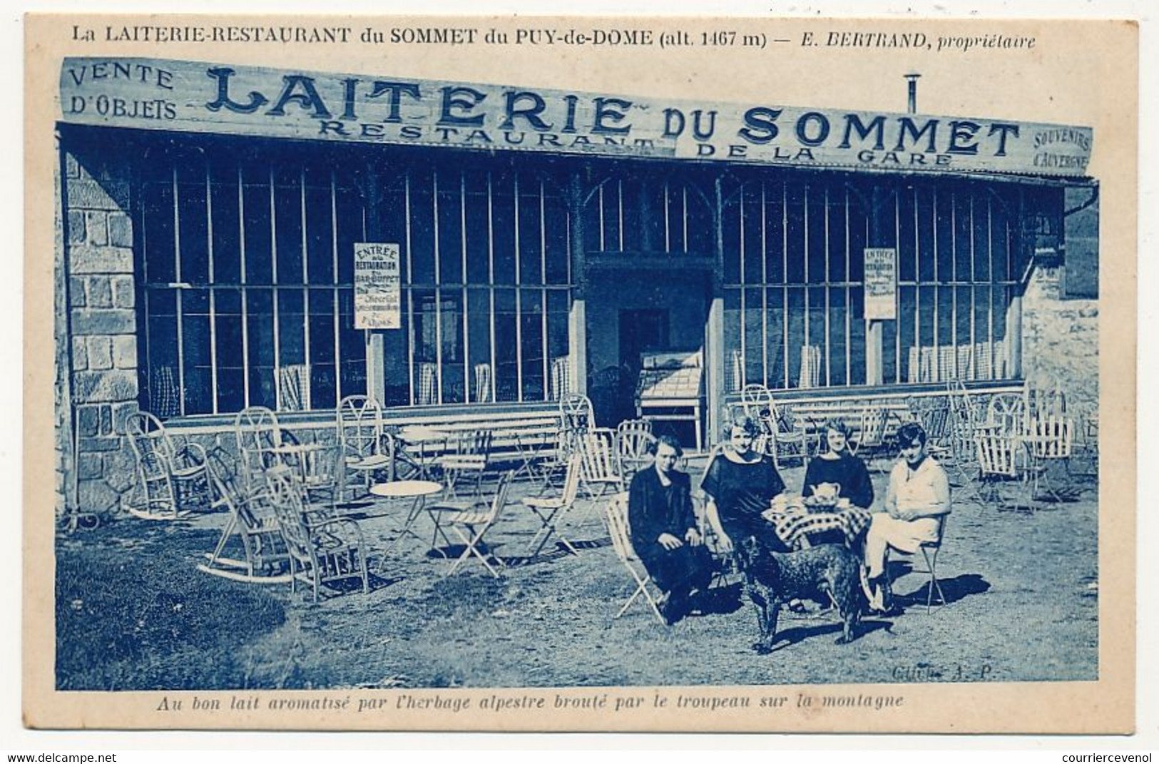 CPA - (ORCINES) PUY DE DÖME - La Laiterie Restaurant Du Sommet Du Puy De Dôme - E. Bertrand Propriétaire - Other & Unclassified