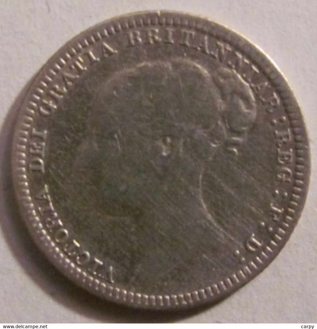 6 Pence 1880 Great Britain / Silver Genuine / Circulated - Sonstige & Ohne Zuordnung